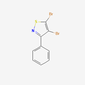 molecular formula C9H5Br2NS B13484396 4,5-Dibromo-3-phenyl-1,2-thiazole 