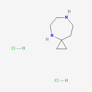 molecular formula C7H16Cl2N2 B13484415 4,7-Diazaspiro[2.6]nonane dihydrochloride 