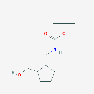 molecular formula C12H23NO3 B13484463 Tert-butyl n-{[2-(hydroxymethyl)cyclopentyl]methyl}carbamate 