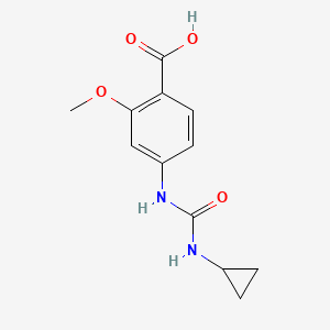 molecular formula C12H14N2O4 B13484487 4-[(Cyclopropylcarbamoyl)amino]-2-methoxybenzoic acid 