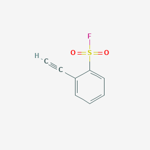 molecular formula C8H5FO2S B13484488 2-Ethynylbenzene-1-sulfonyl fluoride 
