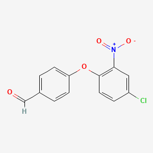 molecular formula C13H8ClNO4 B1348450 4-(4-chloro-2-nitrophenoxy)benzaldehyde CAS No. 56135-50-3