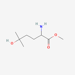 molecular formula C8H17NO3 B13484509 Methyl 2-amino-5-hydroxy-5-methylhexanoate 