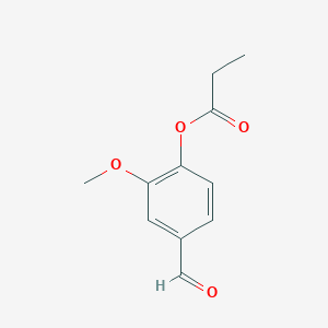 molecular formula C11H12O4 B1348451 4-Formyl-2-methoxyphenyl propionate CAS No. 174143-90-9