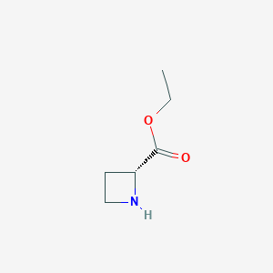 molecular formula C6H11NO2 B13484517 Ethyl (2r)-azetidine-2-carboxylate CAS No. 162698-37-5