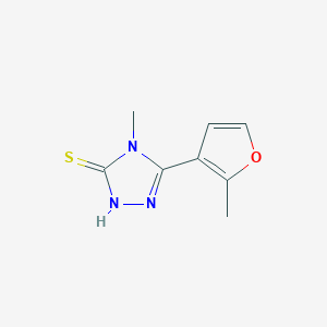 molecular formula C8H9N3OS B1348455 4-甲基-5-(2-甲基-3-呋喃基)-4H-1,2,4-三唑-3-硫醇 CAS No. 725218-31-5