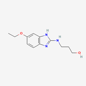 molecular formula C12H17N3O2 B1348456 3-(5-Ethoxy-1H-benzoimidazol-2-ylamino)-propan-1-ol CAS No. 301163-46-2