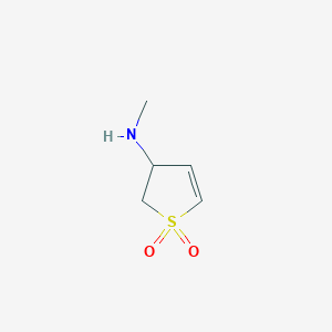 molecular formula C5H9NO2S B13484561 3-(Methylamino)-2,3-dihydrothiophene 1,1-dioxide 