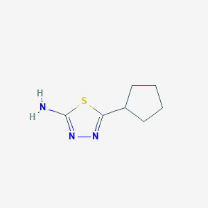 molecular formula C7H11N3S B1348457 5-Cyclopentyl-1,3,4-thiadiazol-2-amine CAS No. 57235-54-8