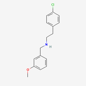 molecular formula C16H18ClNO B1348460 2-(4-chlorophenyl)-N-(3-methoxybenzyl)ethanamine CAS No. 586333-01-9