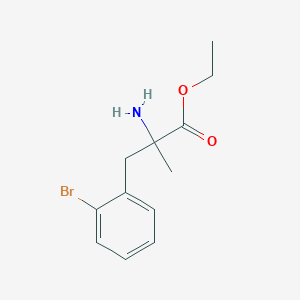 molecular formula C12H16BrNO2 B13484604 Ethyl 2-amino-3-(2-bromophenyl)-2-methylpropanoate 
