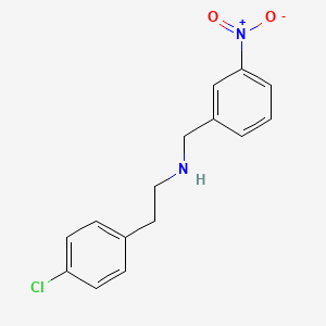 molecular formula C15H15ClN2O2 B1348463 2-(4-chlorophenyl)-N-(3-nitrobenzyl)ethanamine CAS No. 355383-31-2