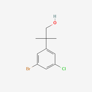 molecular formula C10H12BrClO B13484635 2-(3-Bromo-5-chlorophenyl)-2-methylpropan-1-ol 