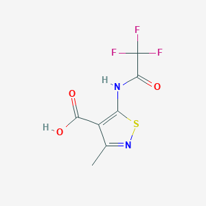 molecular formula C7H5F3N2O3S B13484672 3-Methyl-5-(2,2,2-trifluoroacetamido)isothiazole-4-carboxylic acid 