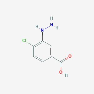 molecular formula C7H7ClN2O2 B1348472 4-Chloro-3-hydrazinylbenzoic acid CAS No. 61100-67-2