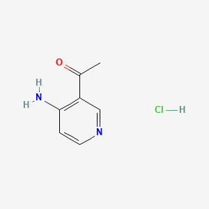 molecular formula C7H9ClN2O B13484757 1-(4-Aminopyridin-3-yl)ethan-1-one hydrochloride 