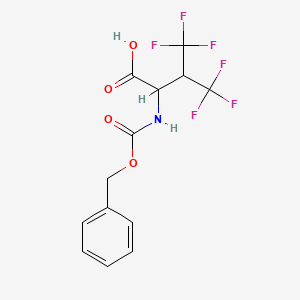 molecular formula C13H11F6NO4 B13484786 Carbobenzyloxy-D,L-hexafluorovaline 