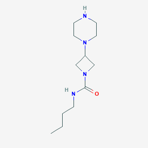 molecular formula C12H24N4O B13484849 n-Butyl-3-(piperazin-1-yl)azetidine-1-carboxamide 