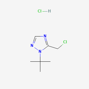 molecular formula C7H13Cl2N3 B13484884 1-tert-butyl-5-(chloromethyl)-1H-1,2,4-triazole hydrochloride 