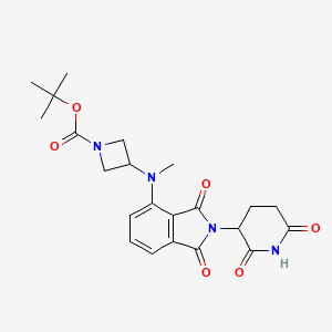 molecular formula C22H26N4O6 B13484911 tert-Butyl 3-((2-(2,6-dioxopiperidin-3-yl)-1,3-dioxoisoindolin-4-yl)(methyl)amino)azetidine-1-carboxylate 