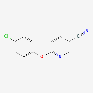 molecular formula C12H7ClN2O B1348502 6-(4-Chlorophenoxy)nicotinonitrile CAS No. 99902-70-2