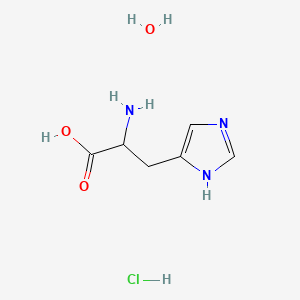 molecular formula C6H12ClN3O3 B1348505 DL-Histidine monohydrochloride monohydrate CAS No. 7048-02-4