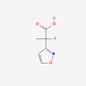 molecular formula C6H6FNO3 B13485130 2-Fluoro-2-(1,2-oxazol-3-yl)propanoic acid 