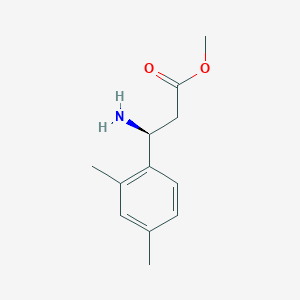 molecular formula C12H17NO2 B13485203 methyl (3S)-3-amino-3-(2,4-dimethylphenyl)propanoate 