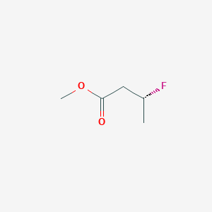 molecular formula C5H9FO2 B13485218 Butanoic acid, 3-fluoro-, methyl ester, (R)- 