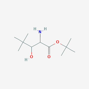 molecular formula C11H23NO3 B13485256 Tert-butyl 2-amino-3-hydroxy-4,4-dimethylpentanoate 