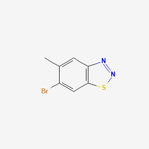 molecular formula C7H5BrN2S B13485299 6-Bromo-5-methyl-1,2,3-benzothiadiazole 
