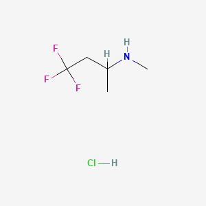 molecular formula C5H11ClF3N B13485302 Methyl(4,4,4-trifluorobutan-2-yl)amine hydrochloride 