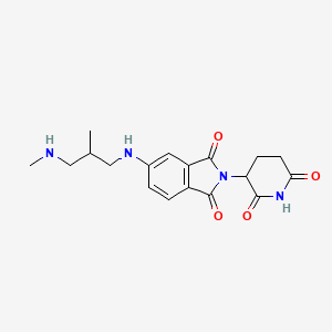 molecular formula C18H22N4O4 B13485319 2-(2,6-Dioxo-3-piperidyl)-5-[[2-methyl-3-(methylamino)propyl]amino]isoindoline-1,3-dione 
