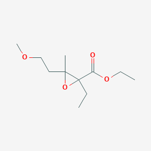 molecular formula C11H20O4 B13485360 Ethyl 2-ethyl-3-(2-methoxyethyl)-3-methyloxirane-2-carboxylate 