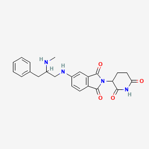molecular formula C23H24N4O4 B13485399 2-(2,6-Dioxo-3-piperidyl)-5-[[2-(methylamino)-3-phenyl-propyl]amino]isoindoline-1,3-dione 