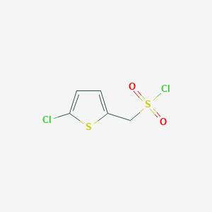 molecular formula C5H4Cl2O2S2 B13485419 (5-Chlorothiophen-2-yl)methanesulfonyl chloride 