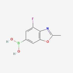 molecular formula C8H7BFNO3 B13485430 (4-fluoro-2-methyl-1,3-benzoxazol-6-yl)boronic acid 