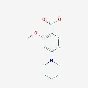 molecular formula C14H19NO3 B13485501 Methyl 2-methoxy-4-(piperidin-1-yl)benzoate 