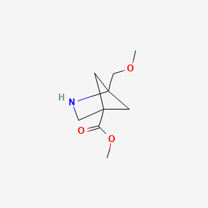 molecular formula C9H15NO3 B13485541 Methyl 1-(methoxymethyl)-2-azabicyclo[2.1.1]hexane-4-carboxylate 