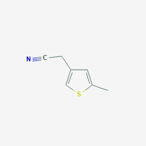 molecular formula C7H7NS B13485548 2-(5-Methylthiophen-3-yl)acetonitrile 