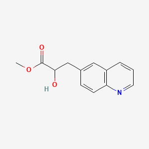 molecular formula C13H13NO3 B13485549 Methyl 2-Hydroxy-3-(6-quinolyl)propanoate 