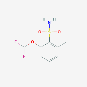 molecular formula C8H9F2NO3S B13485556 2-Difluoromethoxy-6-methylbenzenesulfonamide 