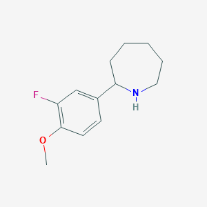 molecular formula C13H18FNO B13485581 2-(3-Fluoro-4-methoxyphenyl)azepane 