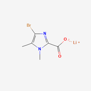 molecular formula C6H6BrLiN2O2 B13485584 lithium(1+) 4-bromo-1,5-dimethyl-1H-imidazole-2-carboxylate 