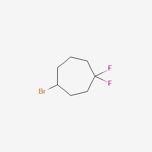 molecular formula C7H11BrF2 B13485625 4-Bromo-1,1-difluorocycloheptane 