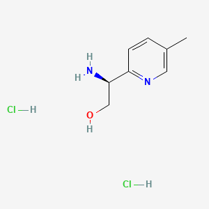 molecular formula C8H14Cl2N2O B13485660 (2S)-2-amino-2-(5-methylpyridin-2-yl)ethan-1-ol dihydrochloride 