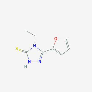 molecular formula C8H9N3OS B1348571 4-乙基-5-呋喃-2-基-4H-[1,2,4]三唑-3-硫醇 CAS No. 259153-94-1