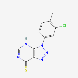 molecular formula C11H8ClN5S B13485711 3-(3-Chloro-4-methylphenyl)-3H-[1,2,3]triazolo[4,5-d]pyrimidin-7-yl hydrosulfide 