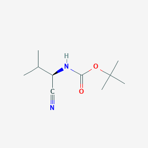 molecular formula C10H18N2O2 B13485712 Tert-butyl N-[(1R)-1-cyano-2-methylpropyl]carbamate 