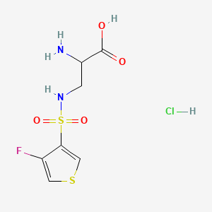 molecular formula C7H10ClFN2O4S2 B13485717 2-Amino-3-(4-fluorothiophene-3-sulfonamido)propanoic acid hydrochloride 